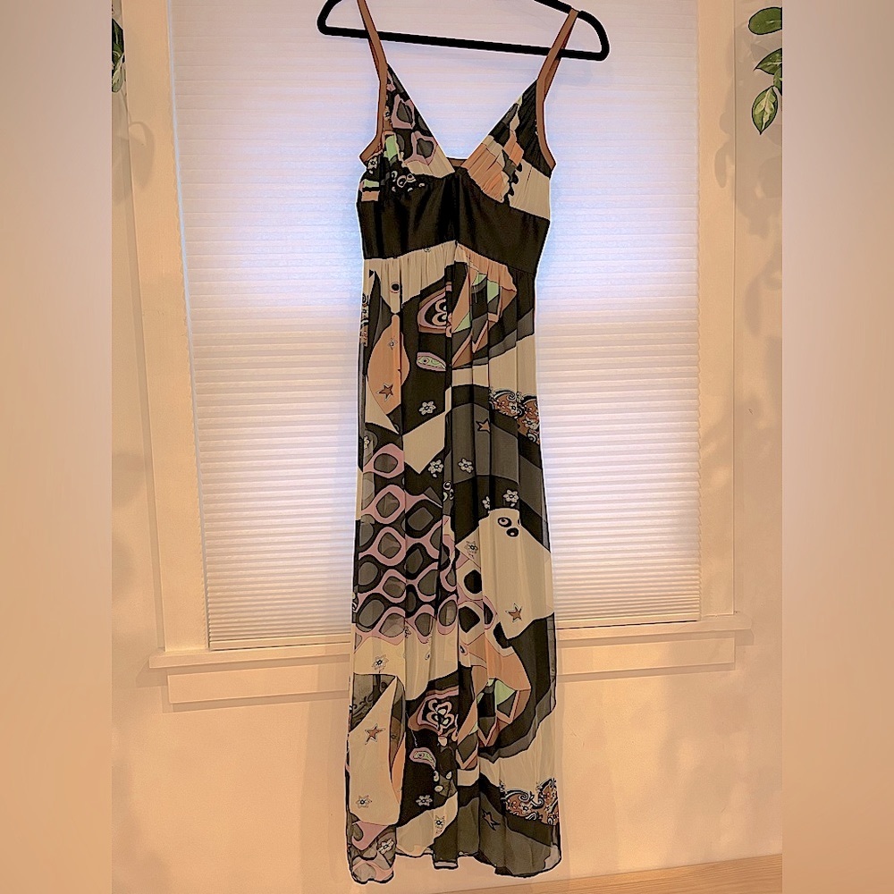 Julie Brown- Silk Chiffon Maxi Dress